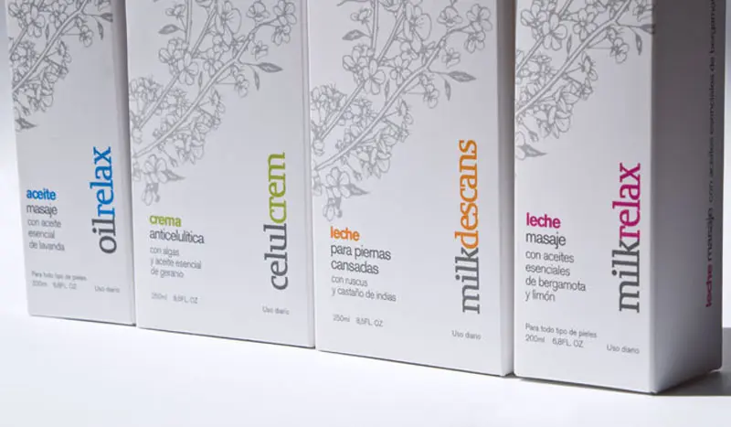Diseño de envases y etiquetas para cosméticos y botellas